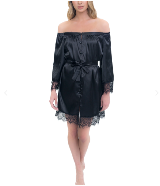 The Hair &amp; Makeup Robe® Lace Trim Hem &amp; Sleeve